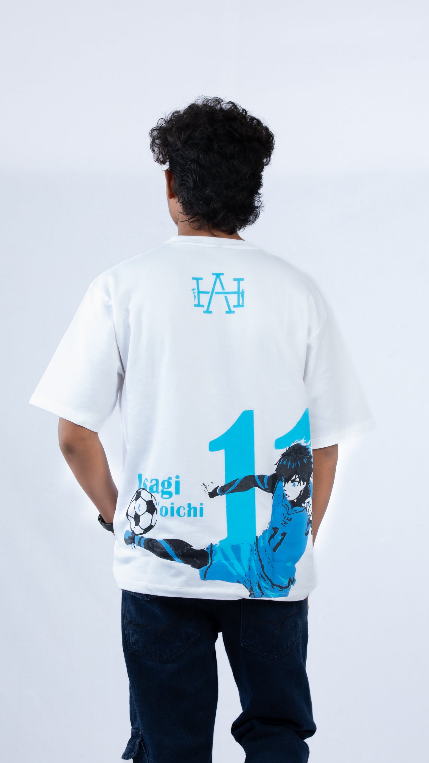 BLUE LOCK Isagi Oversized Anime T-shirt White – Alpha Humane
