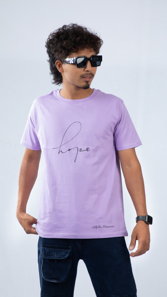 Regular T-shirt - Hope Script (Lavender) | Alpha Humane