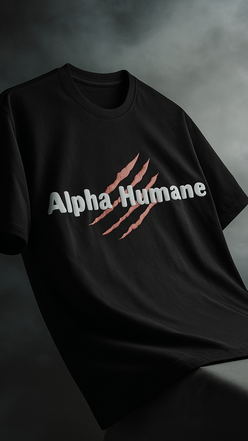 ALPHA HUMANE – Claw Slash Oversized T-shirt (Black)