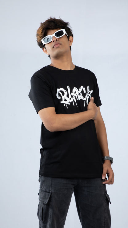 Regular T-shirt - Graffiti Drip (Black) | Alpha Humane