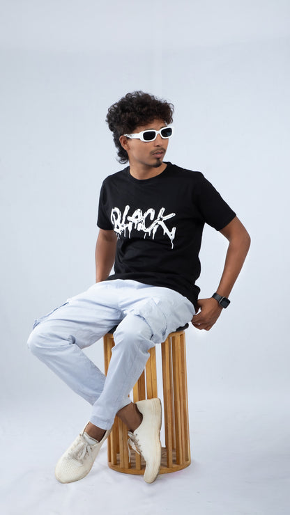 Regular T-shirt - Graffiti Drip (Black) | Alpha Humane