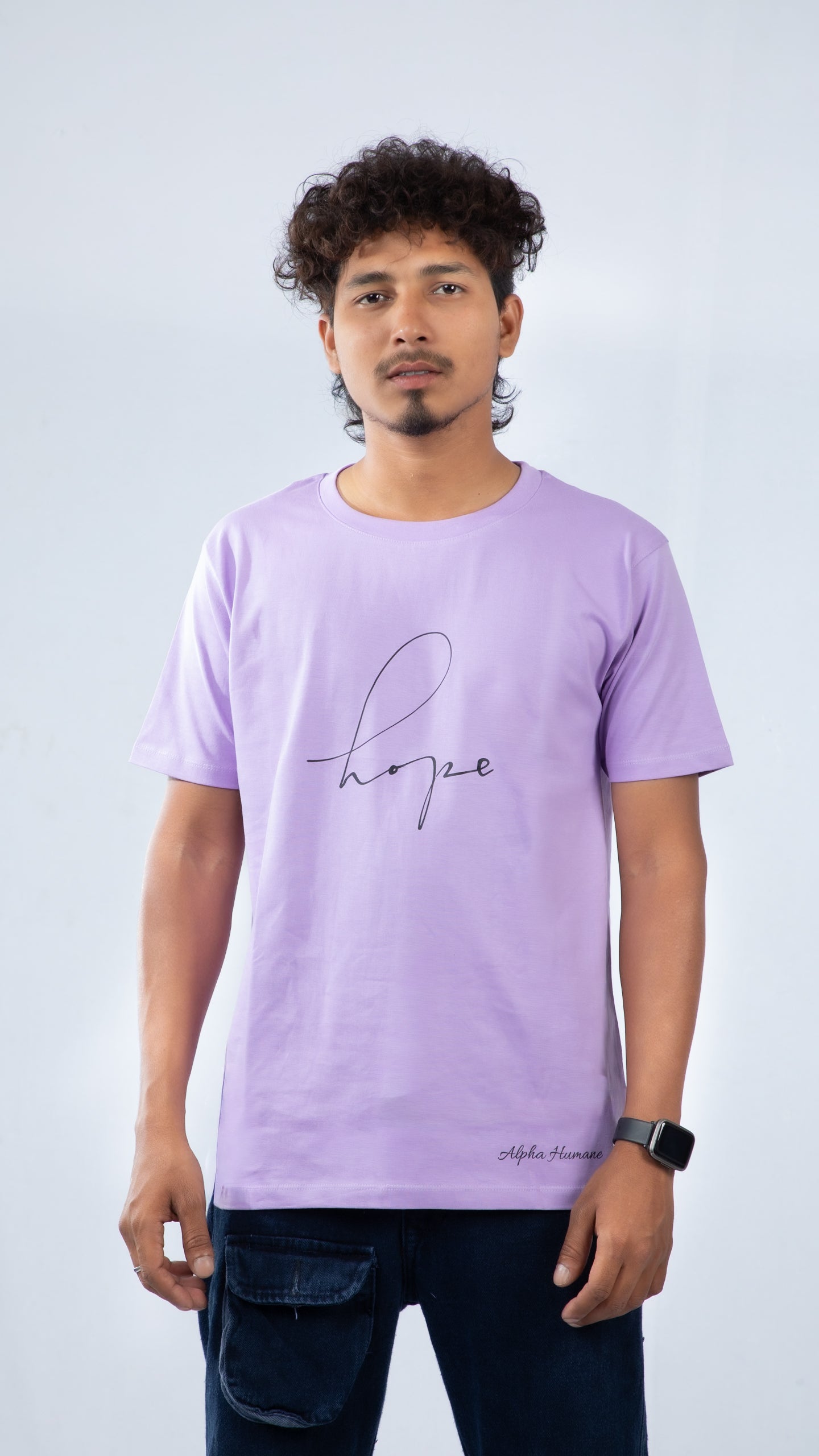 Regular T-shirt - Hope Script (Lavender) | Alpha Humane