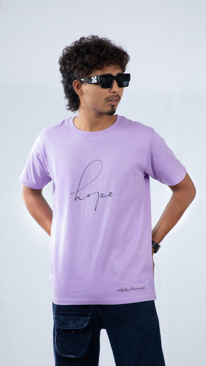 Regular T-shirt - Hope Script (Lavender) | Alpha Humane