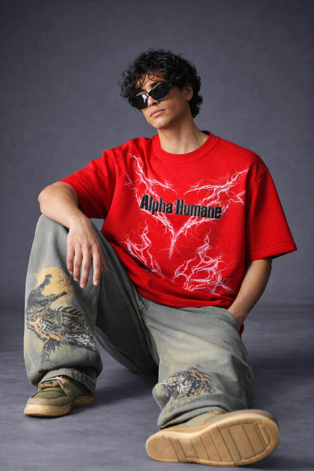CRIMSON VOLTAGE OVERSIZED TSHIRT