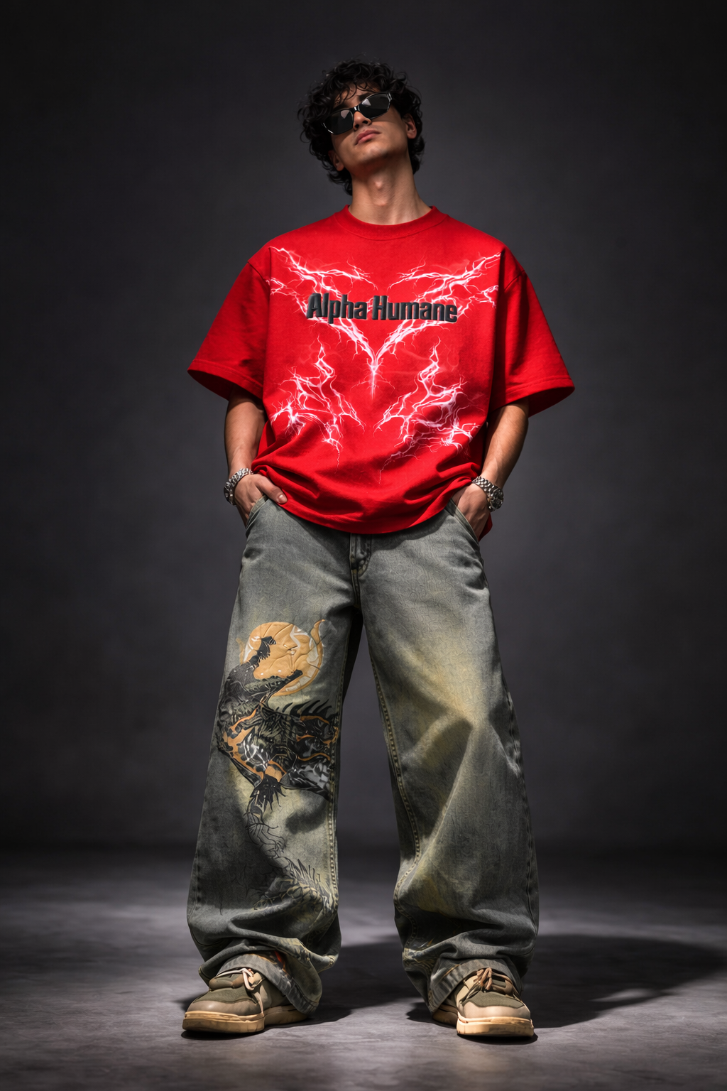 CRIMSON VOLTAGE OVERSIZED TSHIRT
