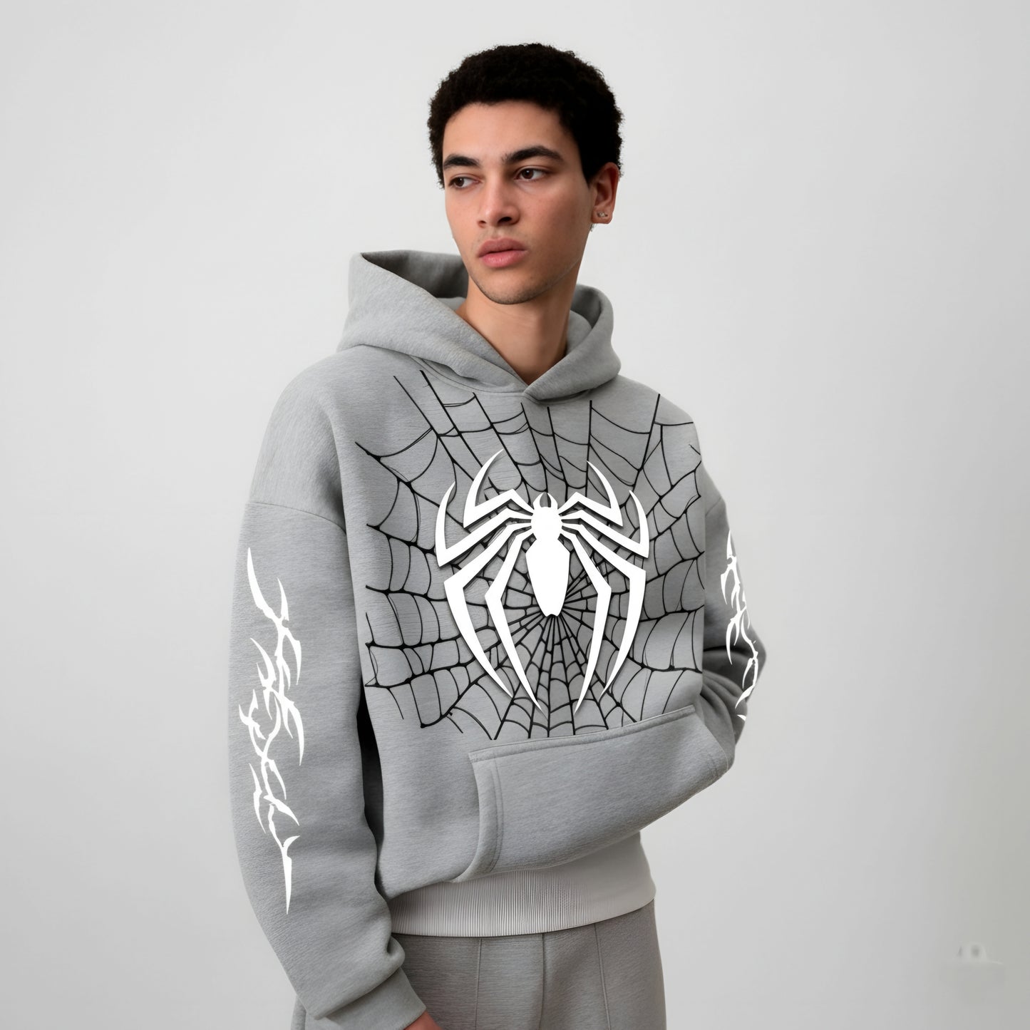 Hoodie - Venom Spider Web (Grey) | Alpha Humane
