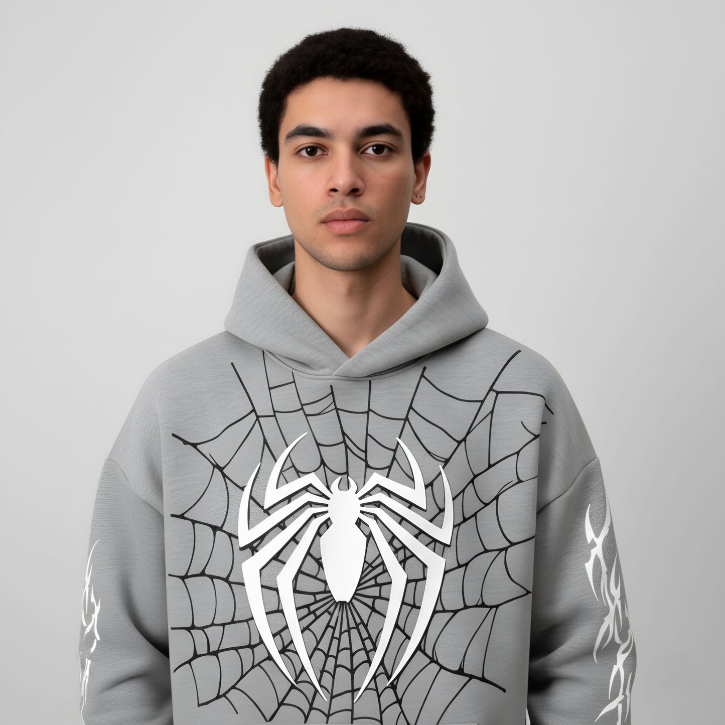 Hoodie - Venom Spider Web (Grey) | Alpha Humane