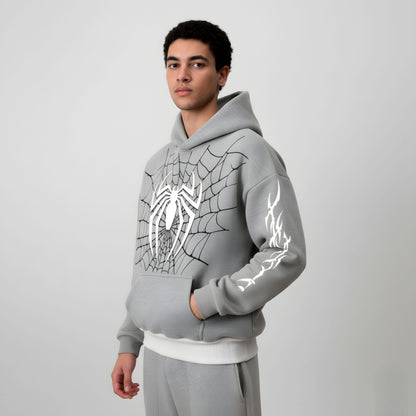 Hoodie - Venom Spider Web (Grey) | Alpha Humane