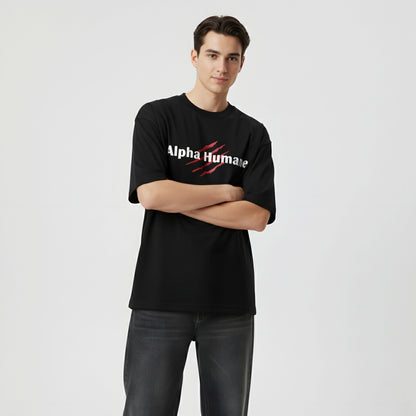 ALPHA HUMANE – Claw Slash Oversized T-shirt (Black)