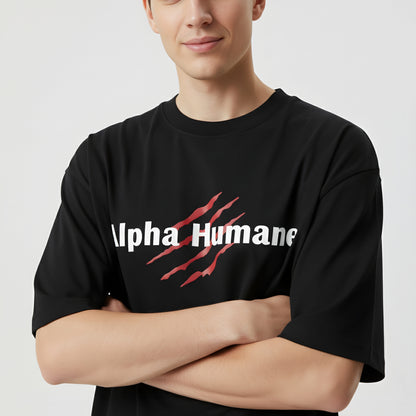 ALPHA HUMANE – Claw Slash Oversized T-shirt (Black)