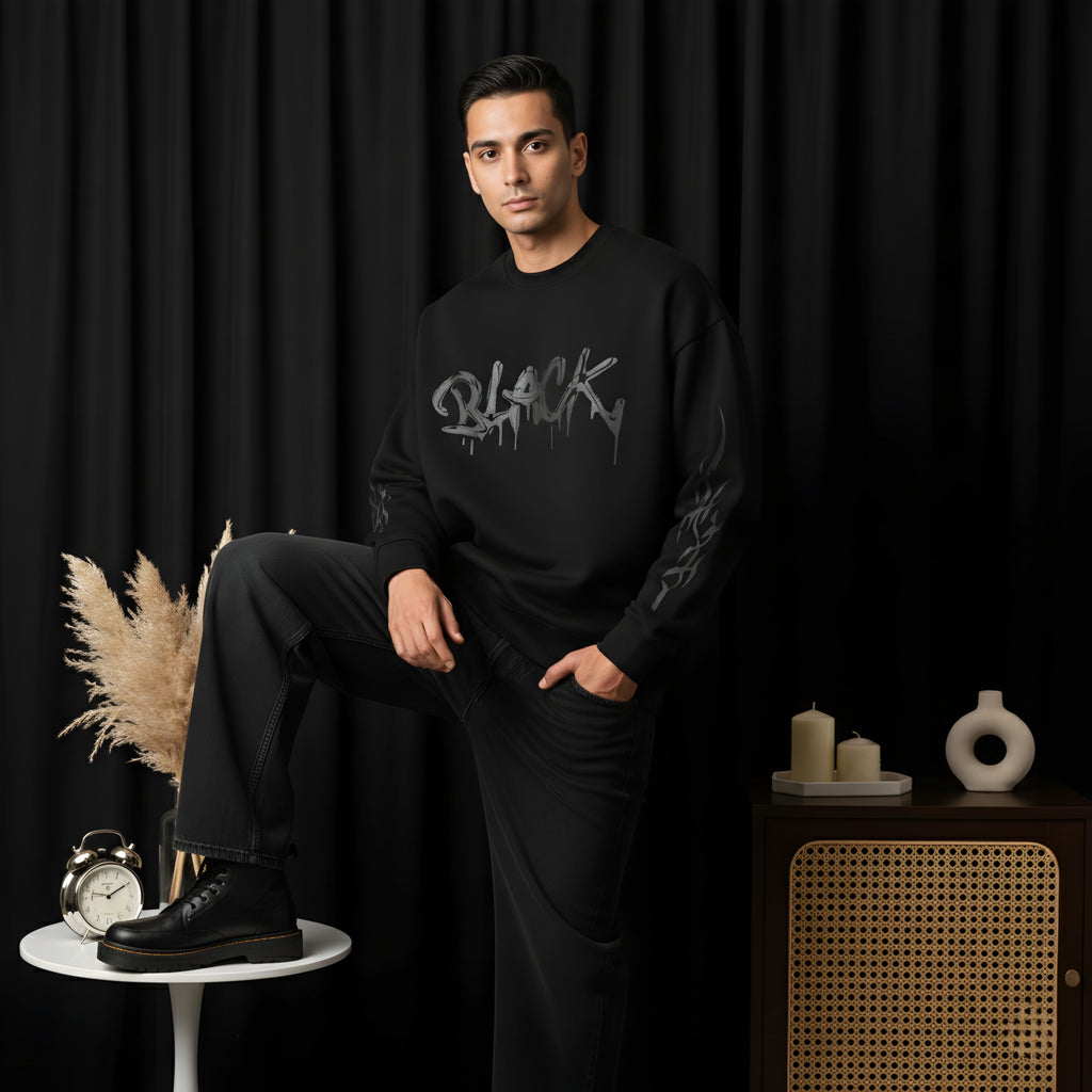 BLACK SWEATSHIRT