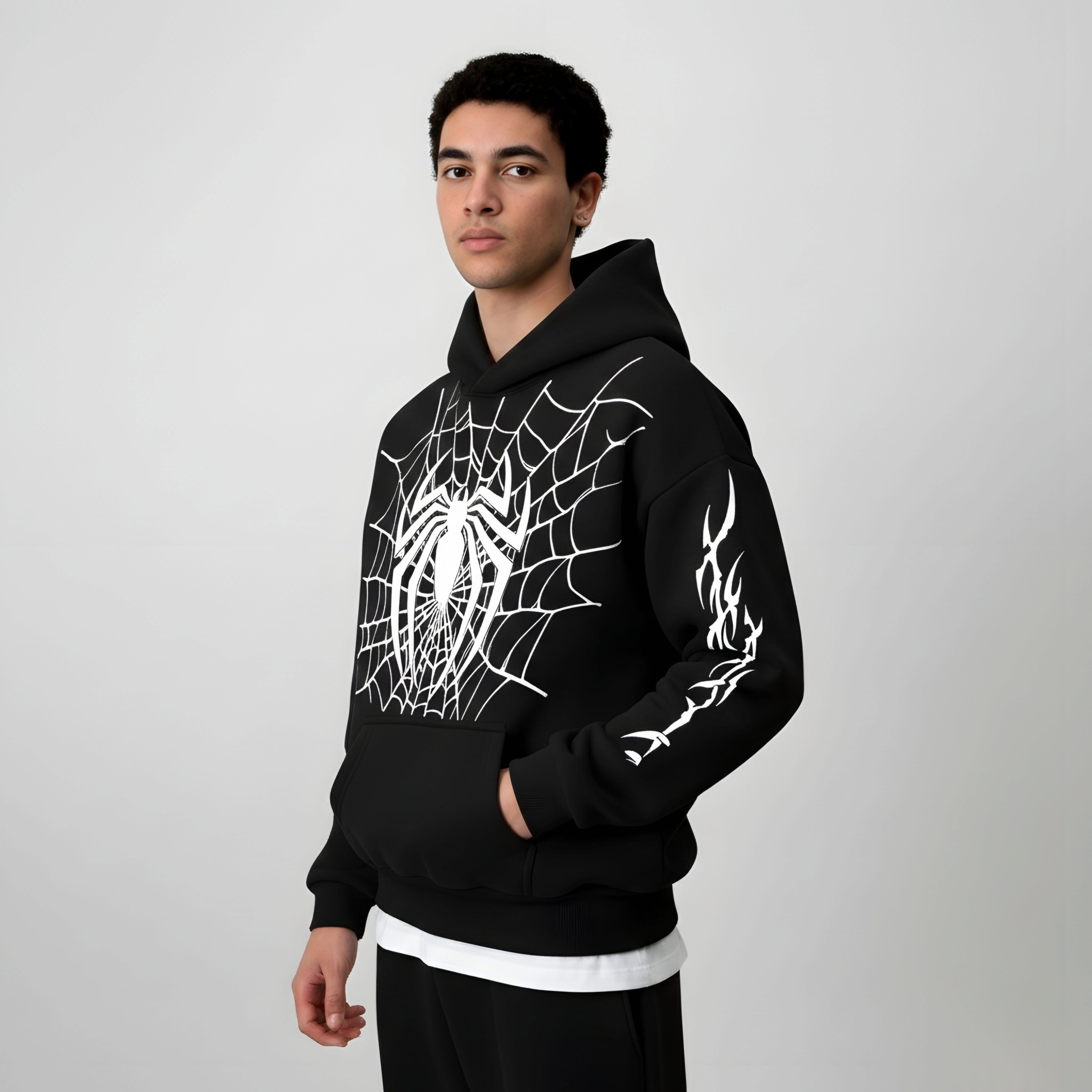 SPIDER HOODIE BLACK – ALPHA HUMANE