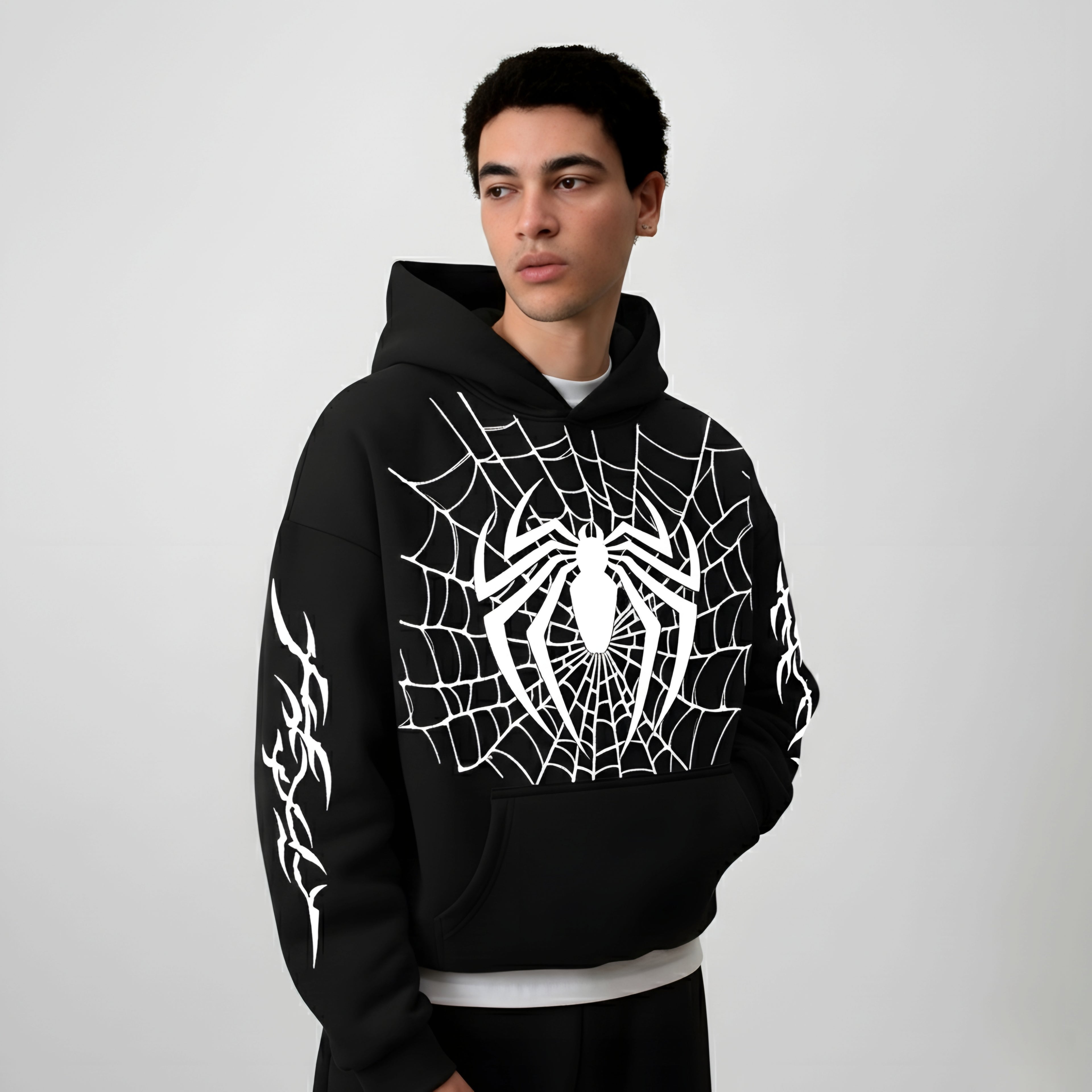 SPIDER HOODIE BLACK