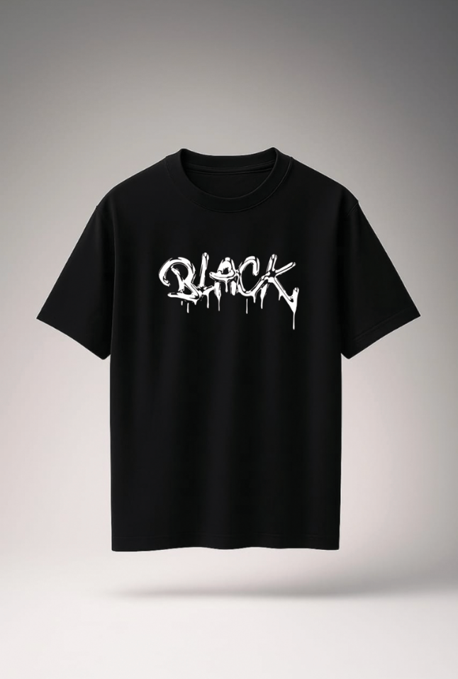 Regular T-shirt - Graffiti Drip (Black) | Alpha Humane
