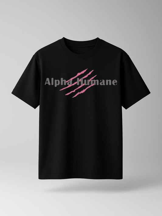ALPHA HUMANE – Claw Slash Oversized T-shirt (Black)