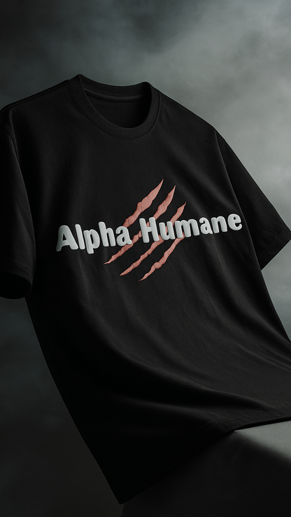 ALPHA HUMANE – Claw Slash Oversized T-shirt (Black)