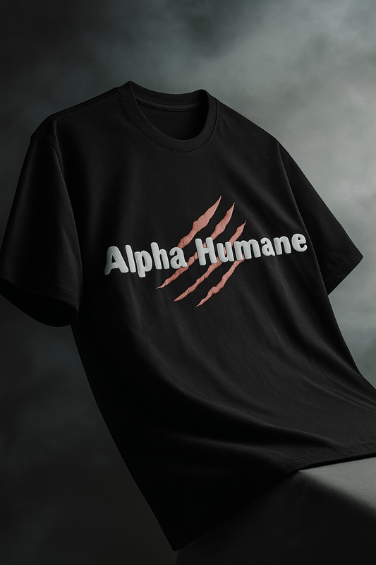 ALPHA HUMANE – Claw Slash Oversized T-shirt (Black)