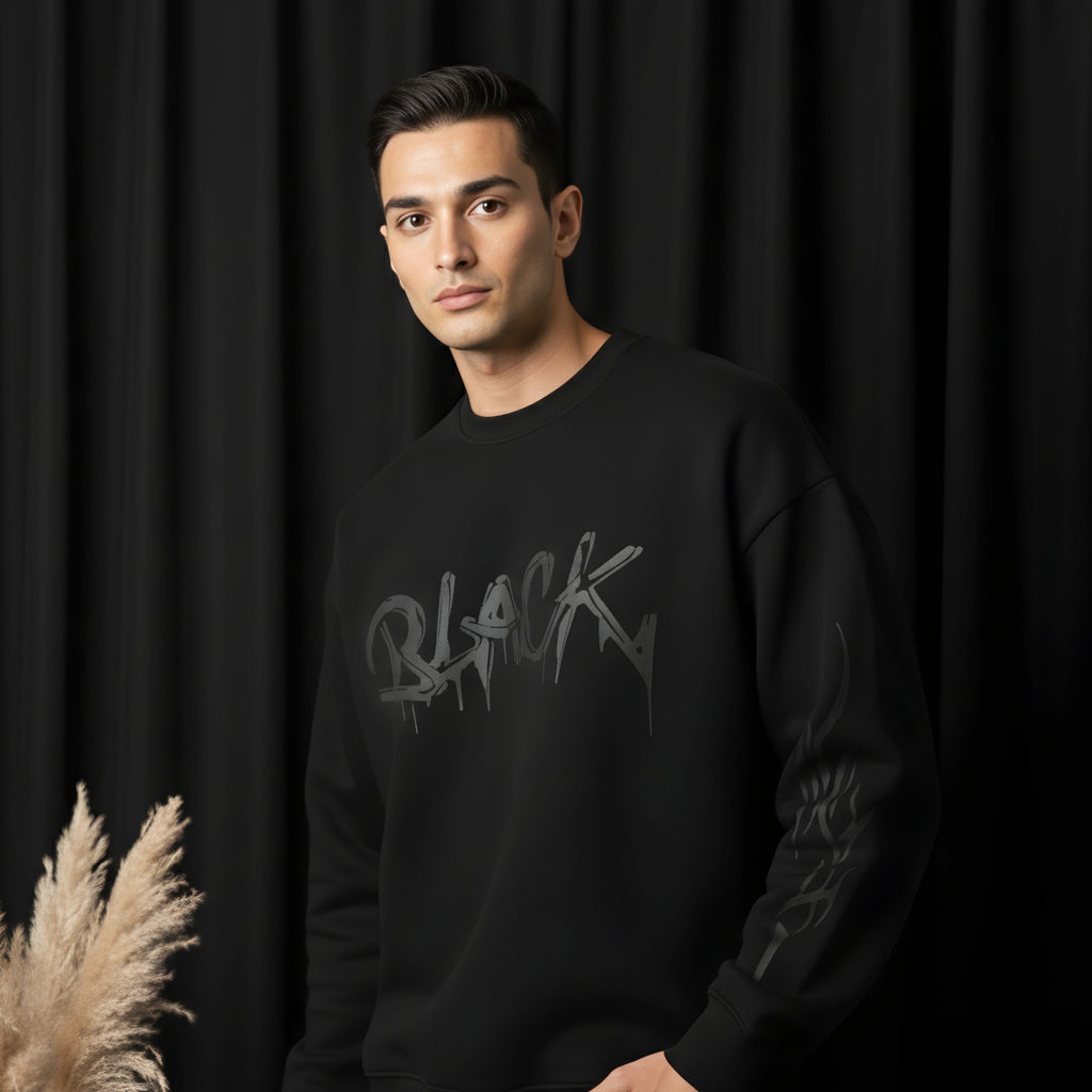 BLACK SWEATSHIRT