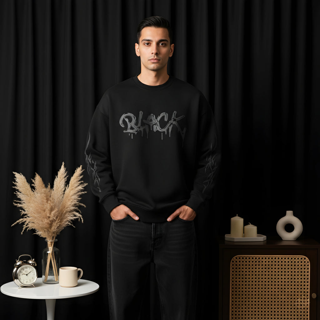 BLACK SWEATSHIRT