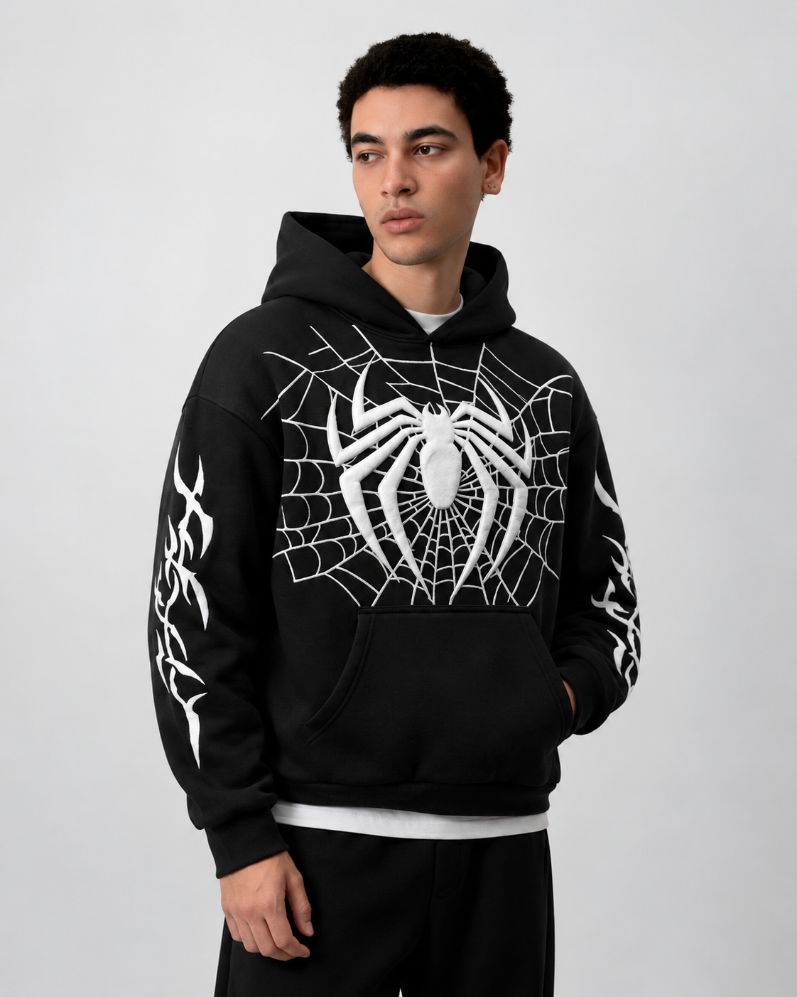 SPIDER HOODIE BLACK