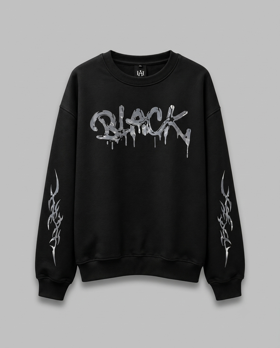 BLACK SWEATSHIRT
